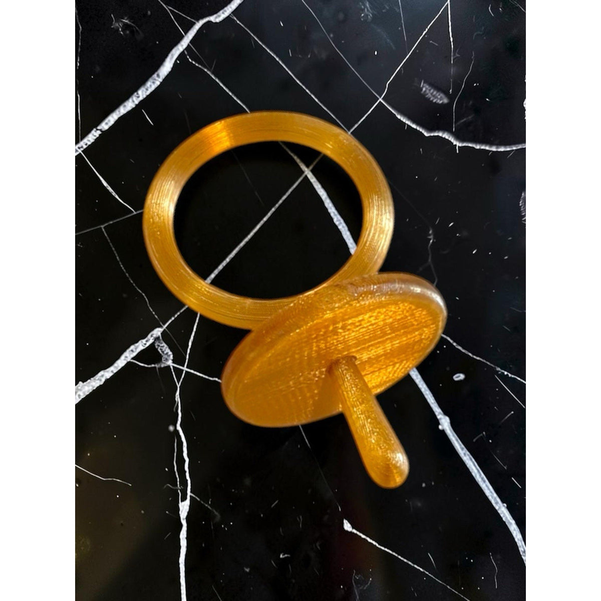 Replacement Pacifier For Cabbage Patch Kid Doll 3-D Printed Translucent Gold