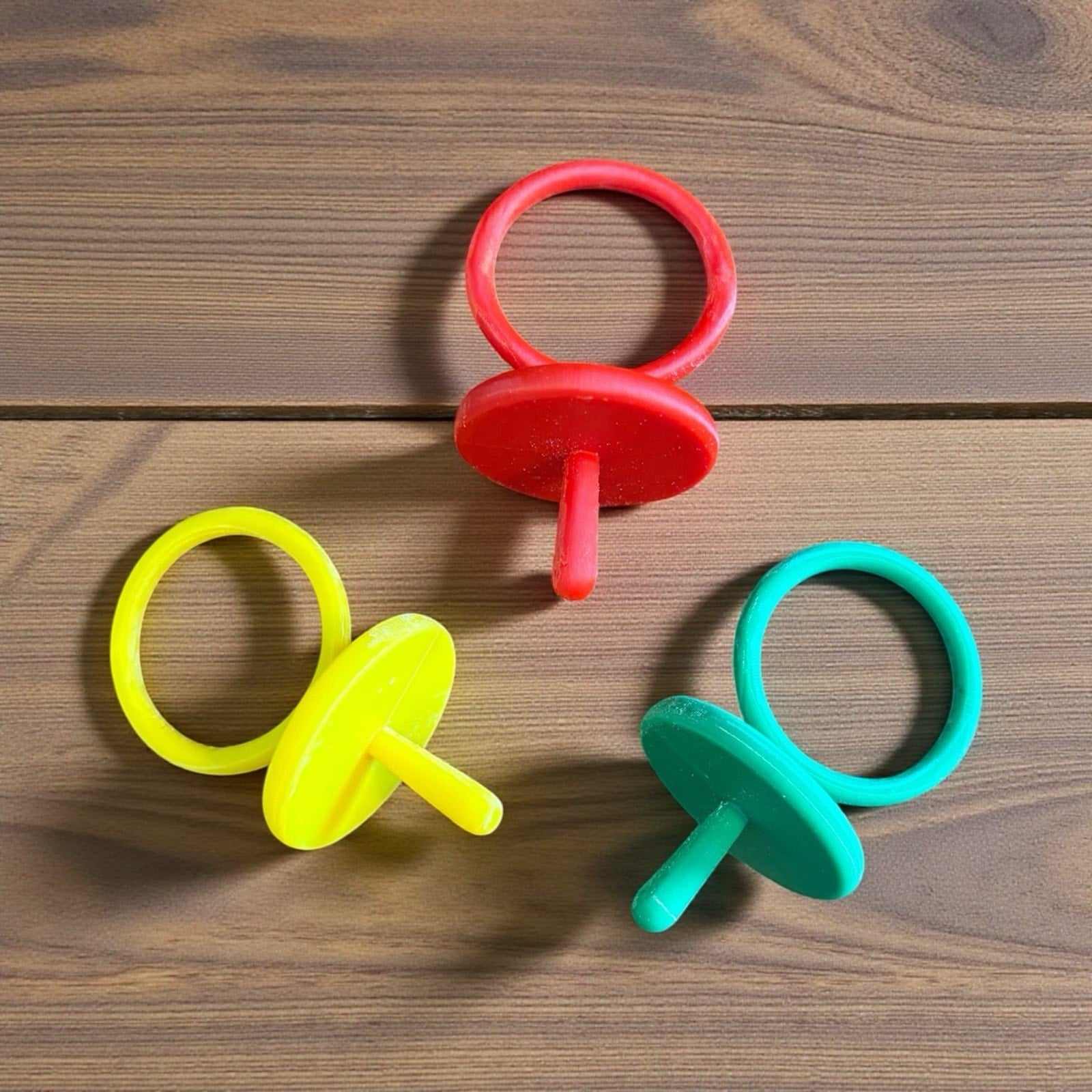 Replacement Pacifier For Cabbage Patch Kid Doll 3D Print Set 3 Red Yellow Green