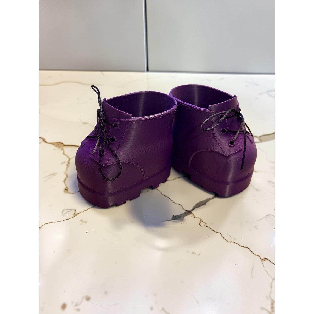 16” Cabbage Patch Kid 3D Printed - Chunky Dark Purple Halloween Hi Top Boots