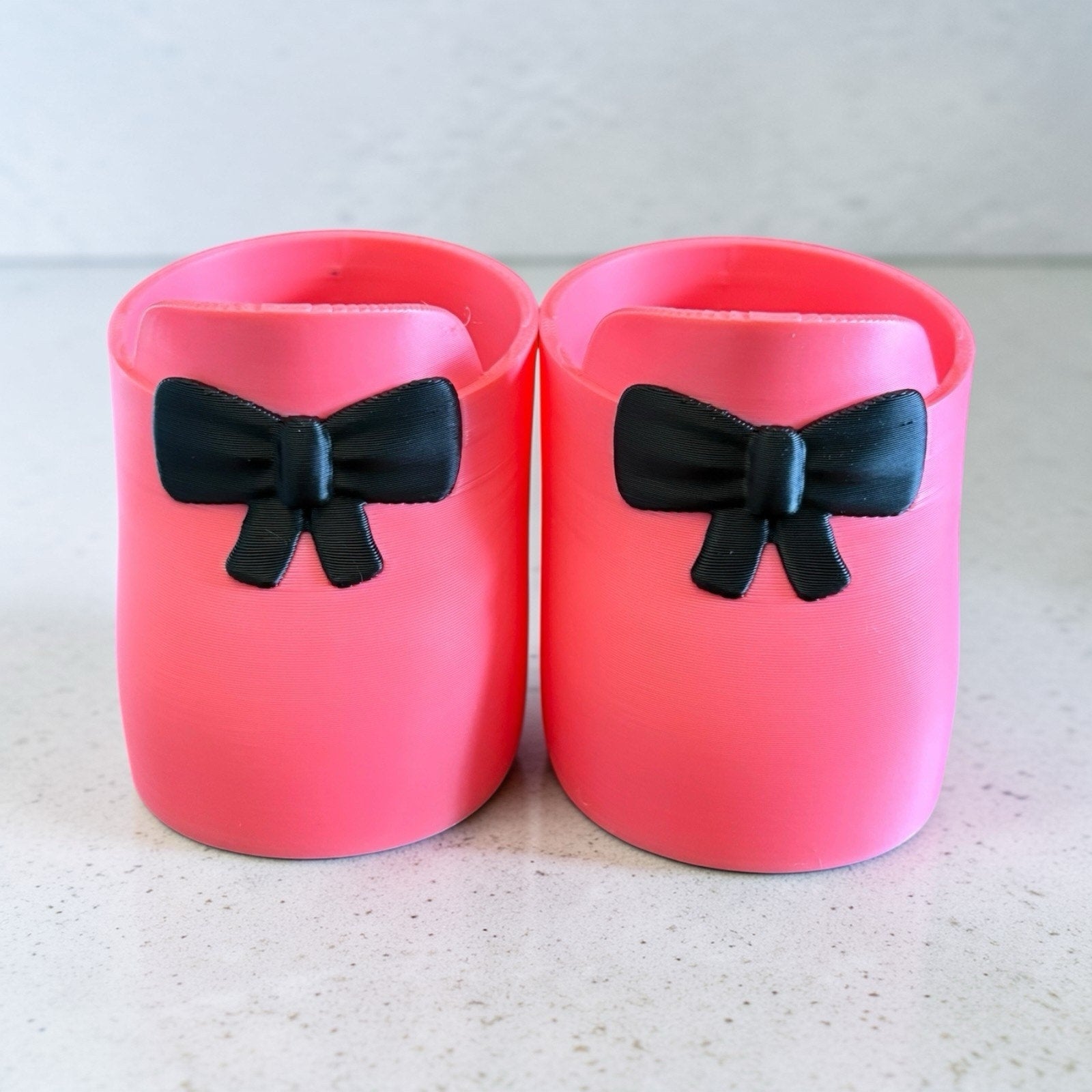 Replacement Shoes 16” Cabbage Patch Kid 3D Printed Bow Loafers Black Hot Pink