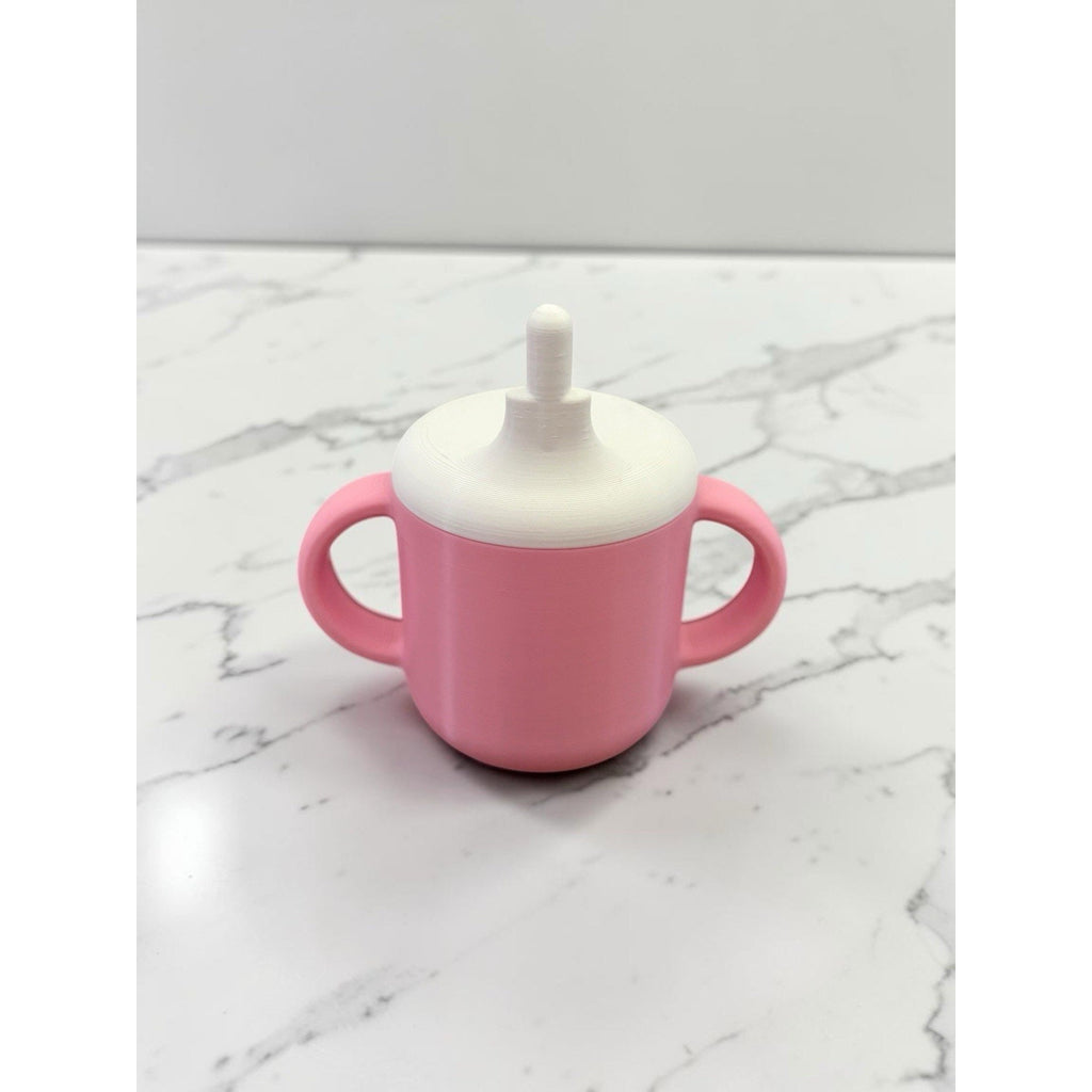 Cabbage Patch Kid Sippy Cup 3D Printed For Pacifier Mouth Dolls Pink White Top