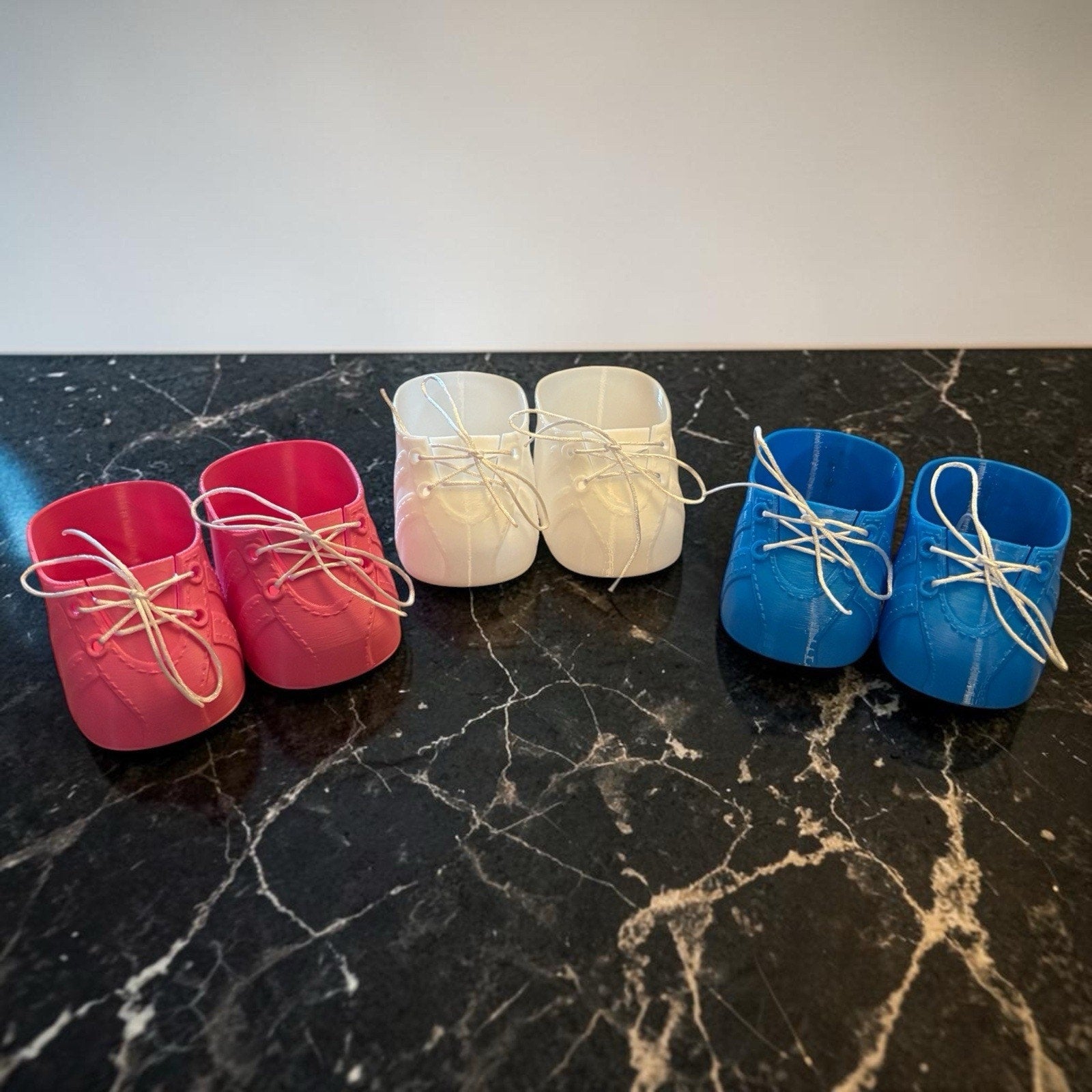 Flexible Shoes 3D Printed Cabbage Patch Kid 3 Pair Sneakers Pink White Blue