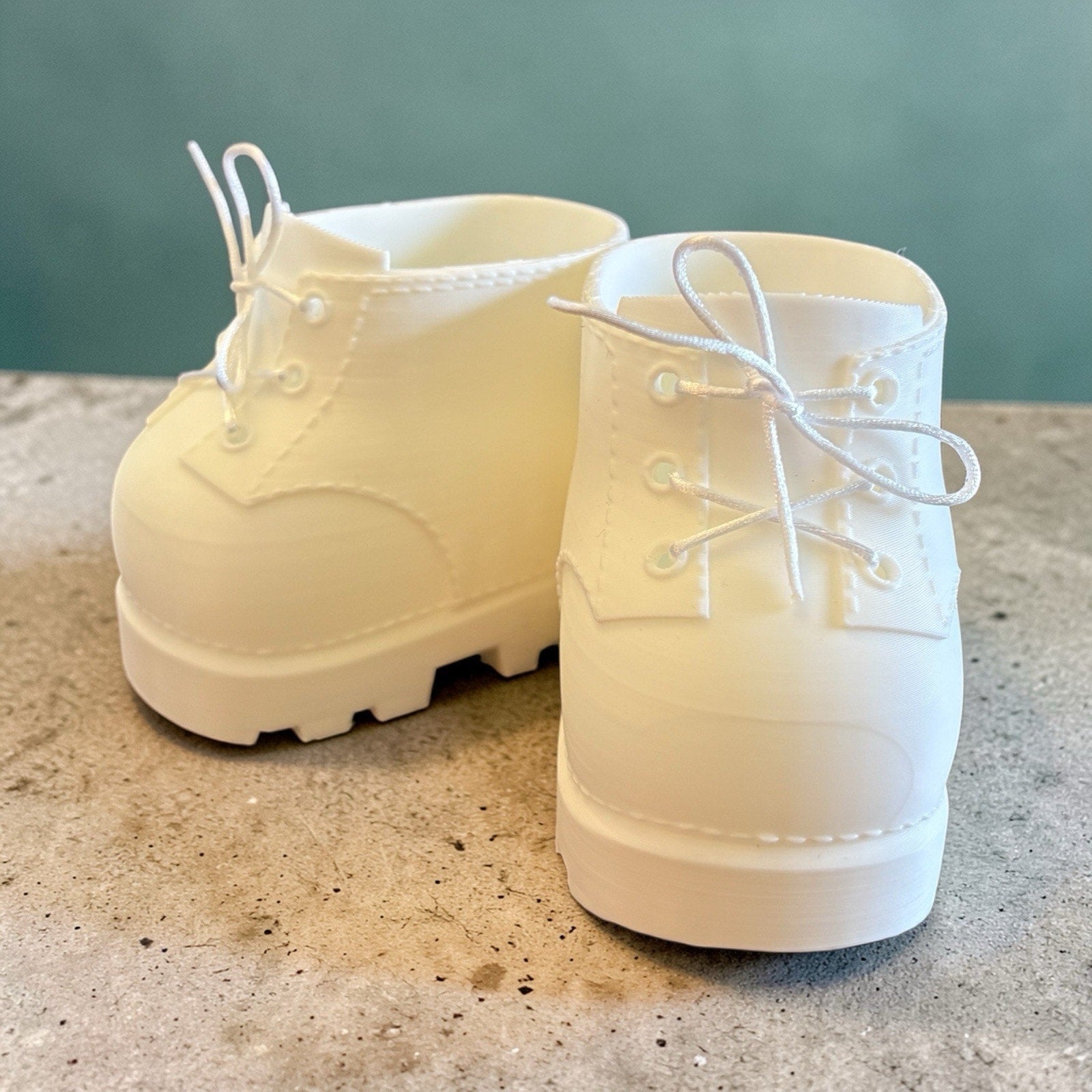 Shoes For 16” Cabbage Patch Kid 3D Printed - Chunky White High Hi Top Boots