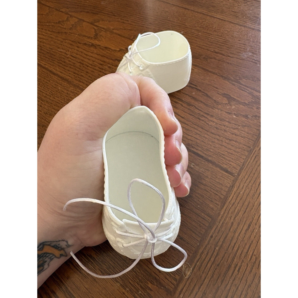 Flexible Replacement Shoes 3D Printed For Cabbage Patch Kids White Lace Ups