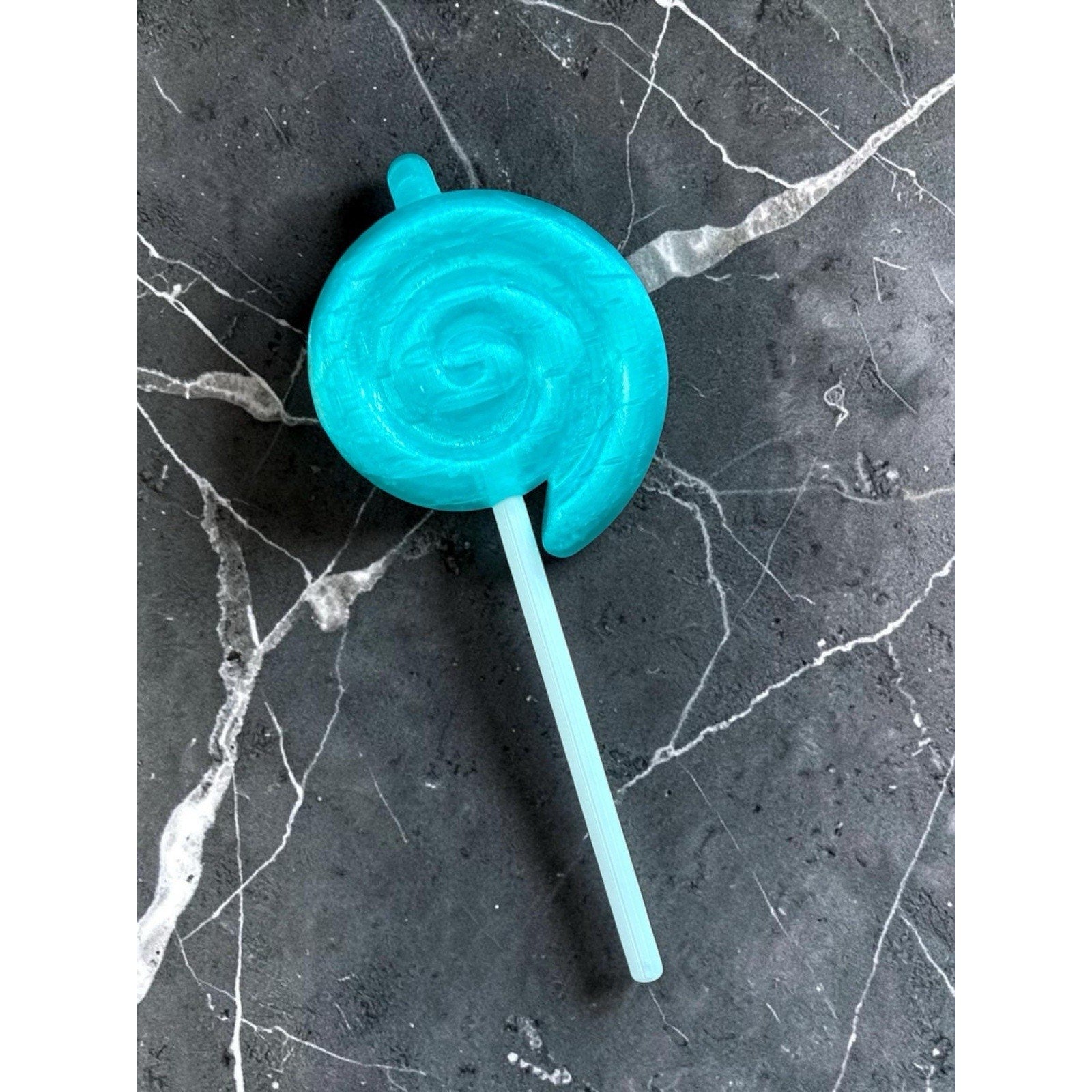 Big Swirl Lollipop For Cabbage Patch Kid Pacifier Mouth Dolls 3D Printed Teal