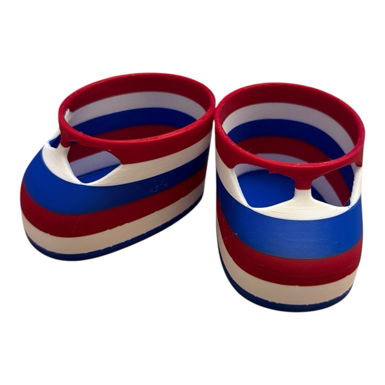 Replacement Shoes 16” Cabbage Patch 3D Printed Red White Blue Stripe Mary Janes