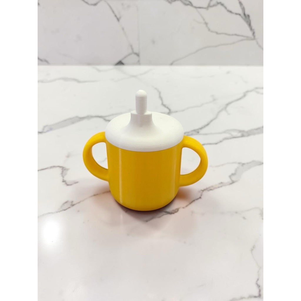 Cabbage Patch Kid Sippy Cup 3D Printed For Pacifier Mouth Dolls Yellow White Top