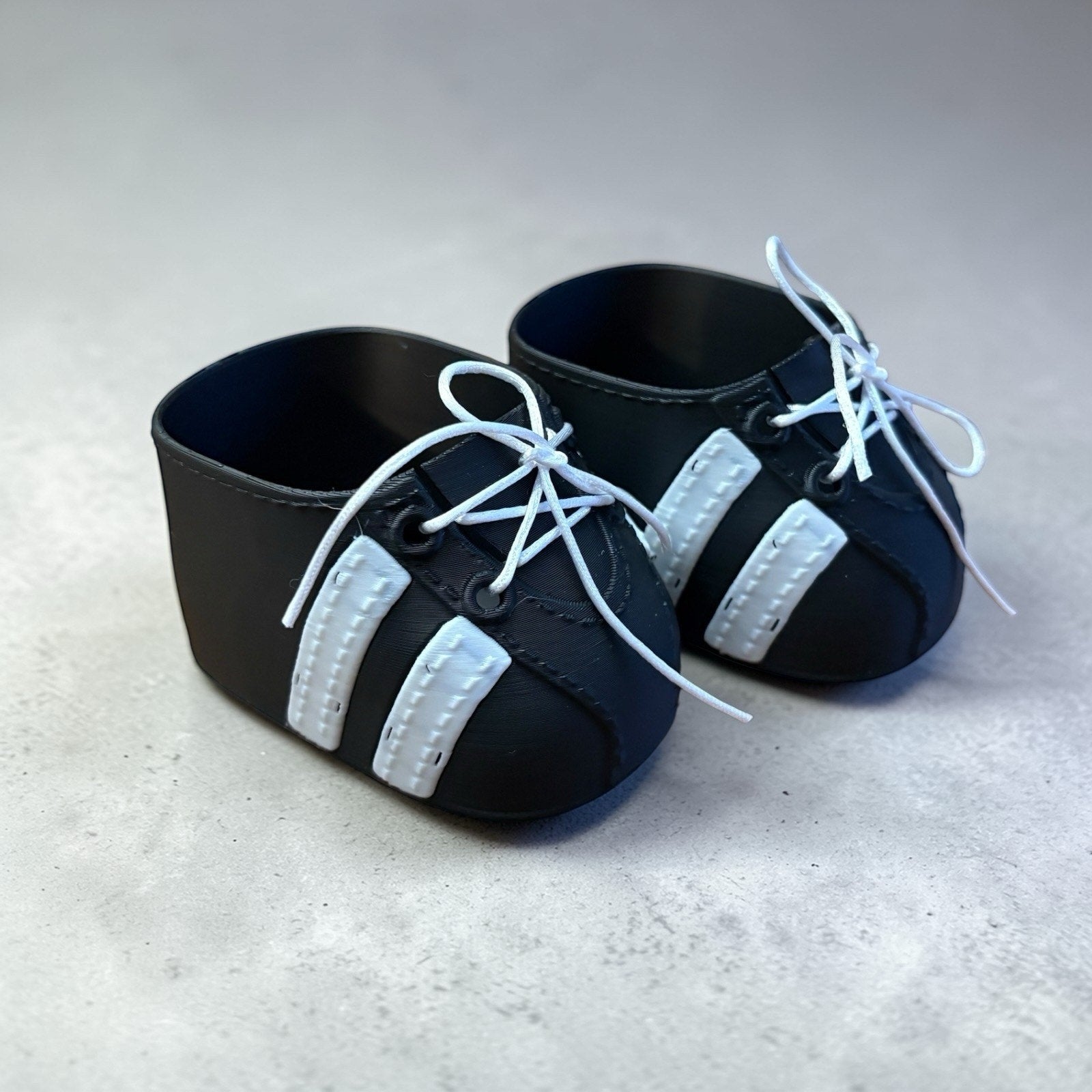 Replacement Shoes For 16” Cabbage Patch Kid 3D Printed - Stripe Sneakers Black