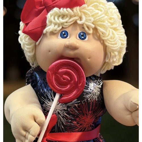 Big Swirl Lollipop For Cabbage Patch Kid Pacifier Mouth Dolls 3D Printed Teal