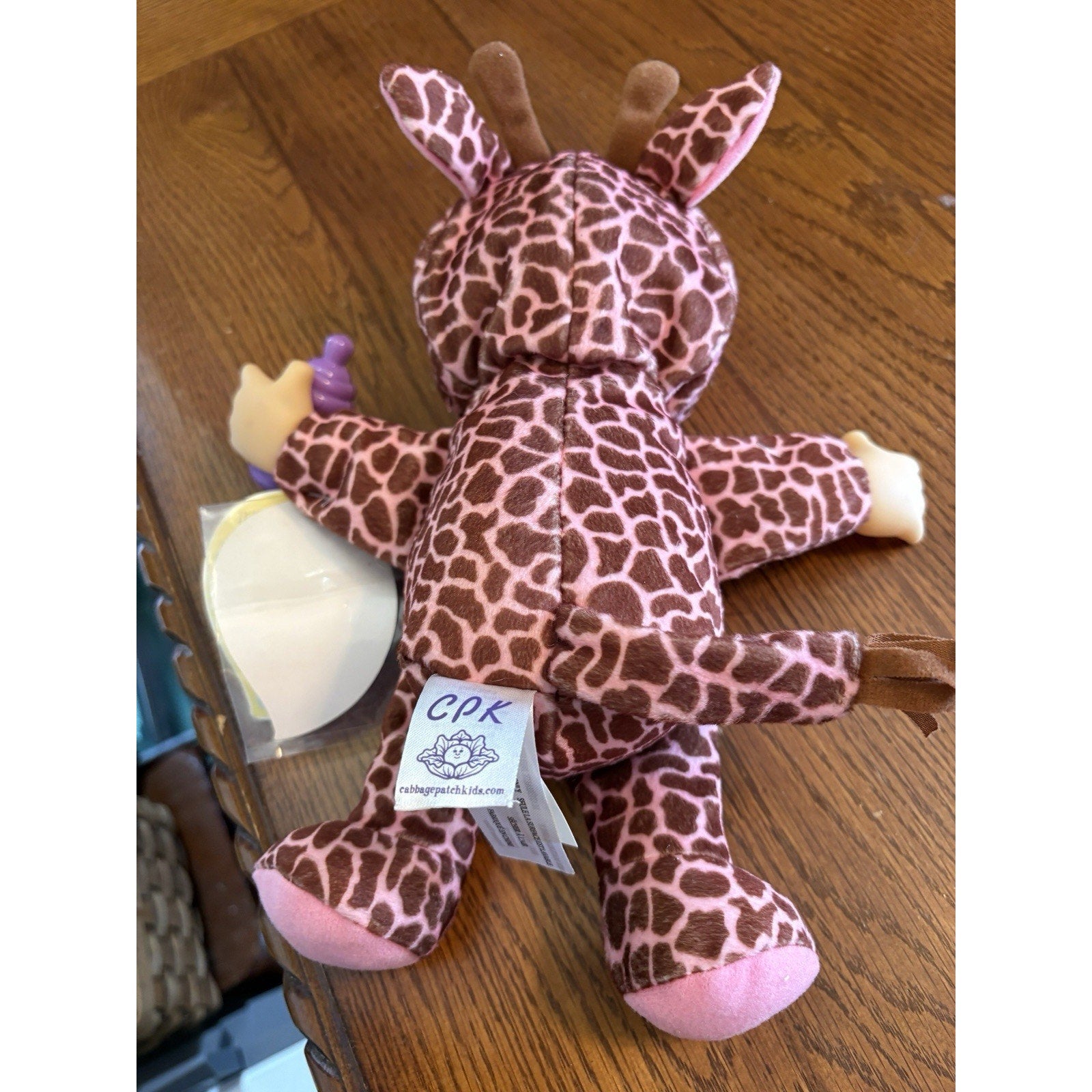 Cabbage Patch Kid Cutie Animal Doll - Born To Be Wild Pink Brown Giraffe New