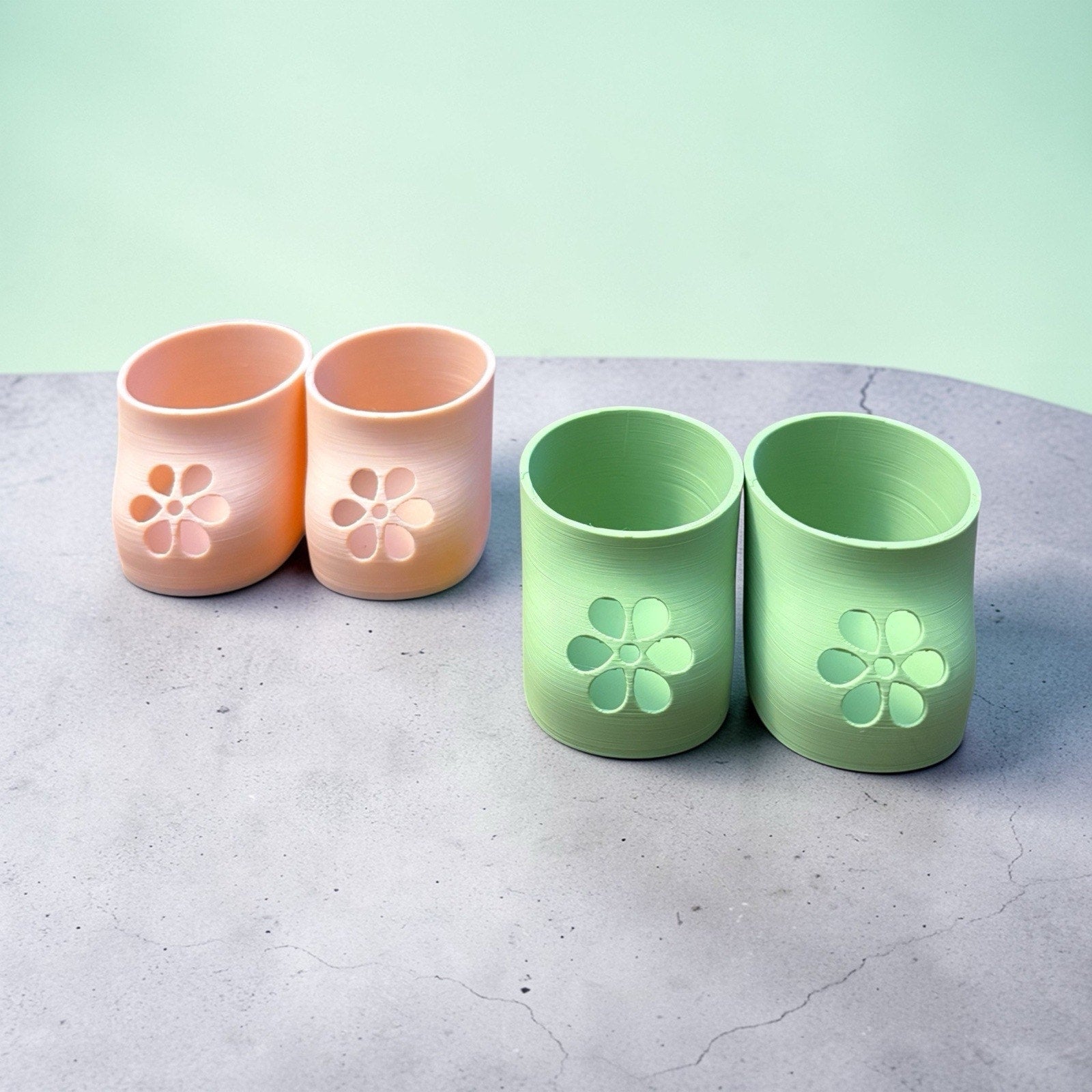Shoes 16” Cabbage Patch 3D Printed Flower Mary Janes Matcha & Peach 2 Pairs