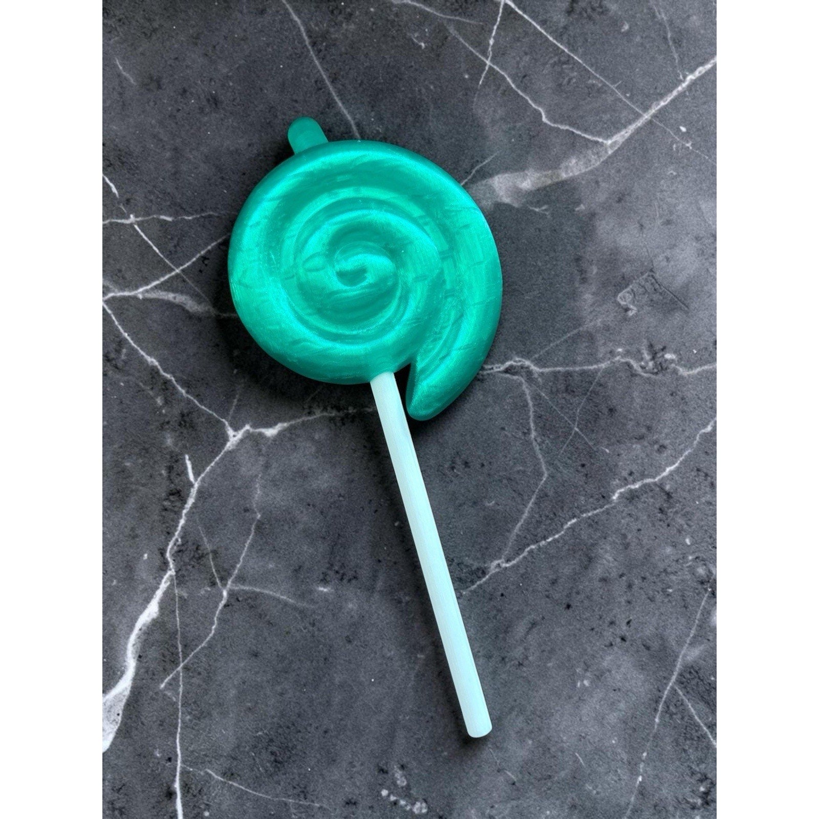 Big Swirl Lollipop For Cabbage Patch Kid Pacifier Mouth Dolls 3D Printed Green