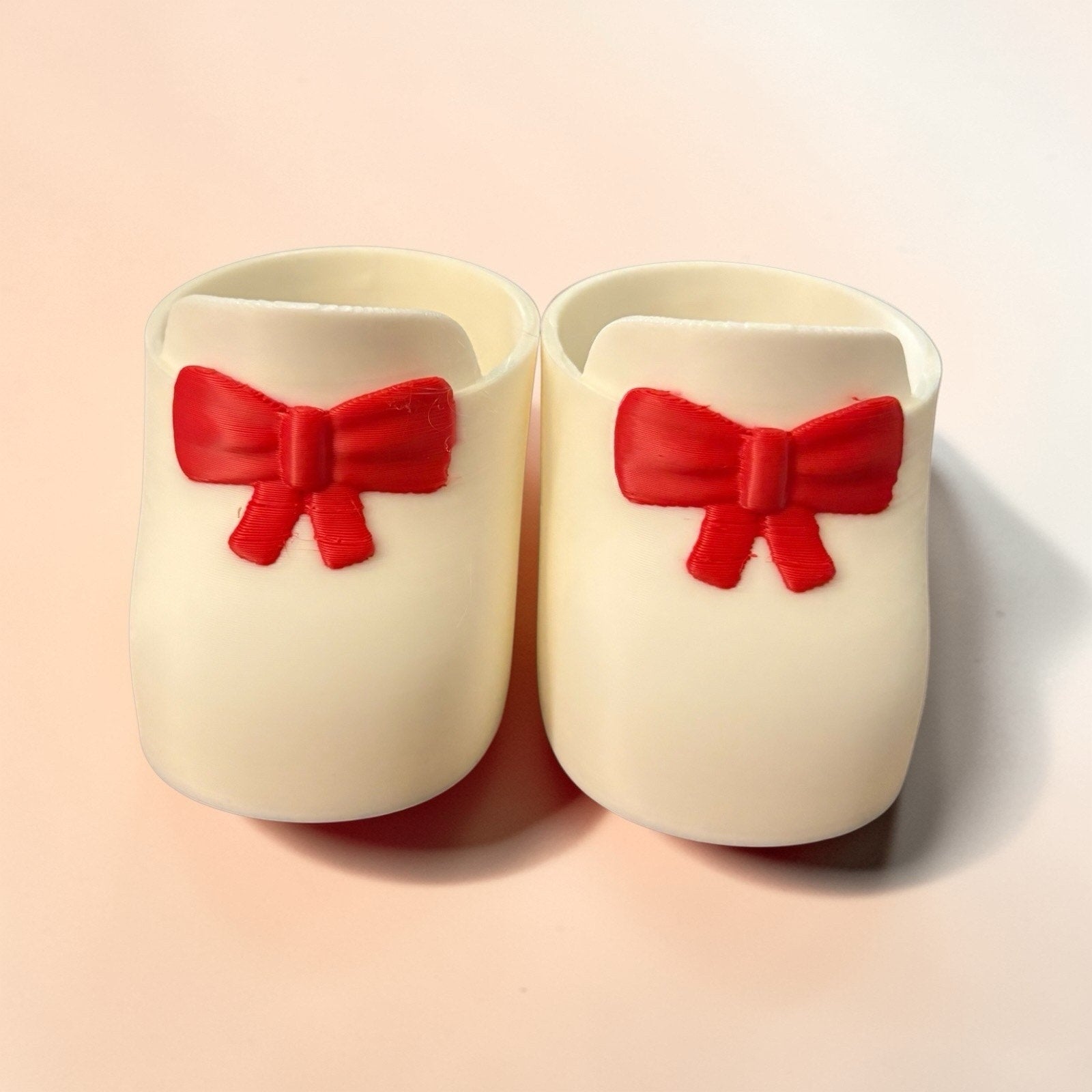 Replacement Shoes For 16” Cabbage Patch Kid 3D Printed Bow Loafers Red White