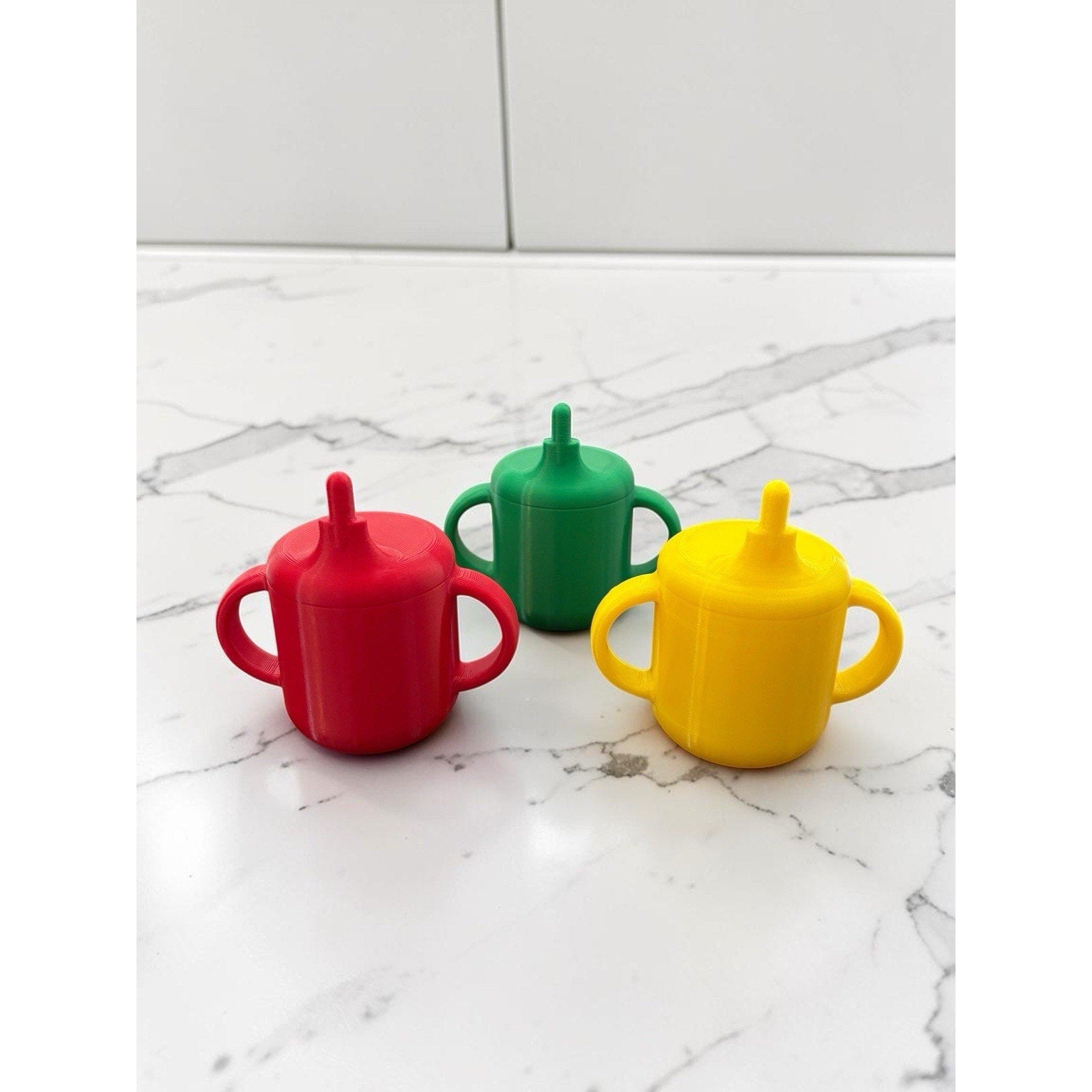 Cabbage Patch Kid Sippy Cup 3D Printed For Pacifier Mouth Dolls Red Yellow Green