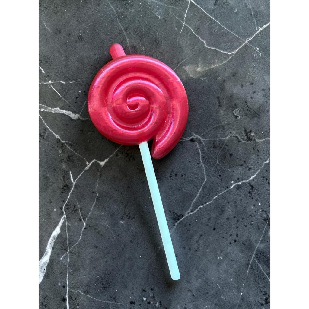 Big Swirl Lollipop For Cabbage Patch Kid Pacifier Mouth Dolls 3D Printed Red