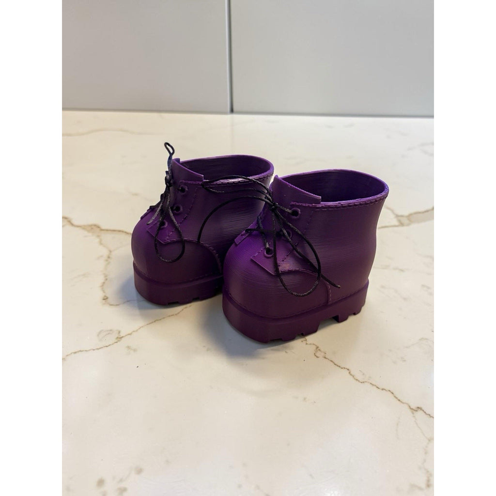 16” Cabbage Patch Kid 3D Printed - Chunky Dark Purple Halloween Hi Top Boots