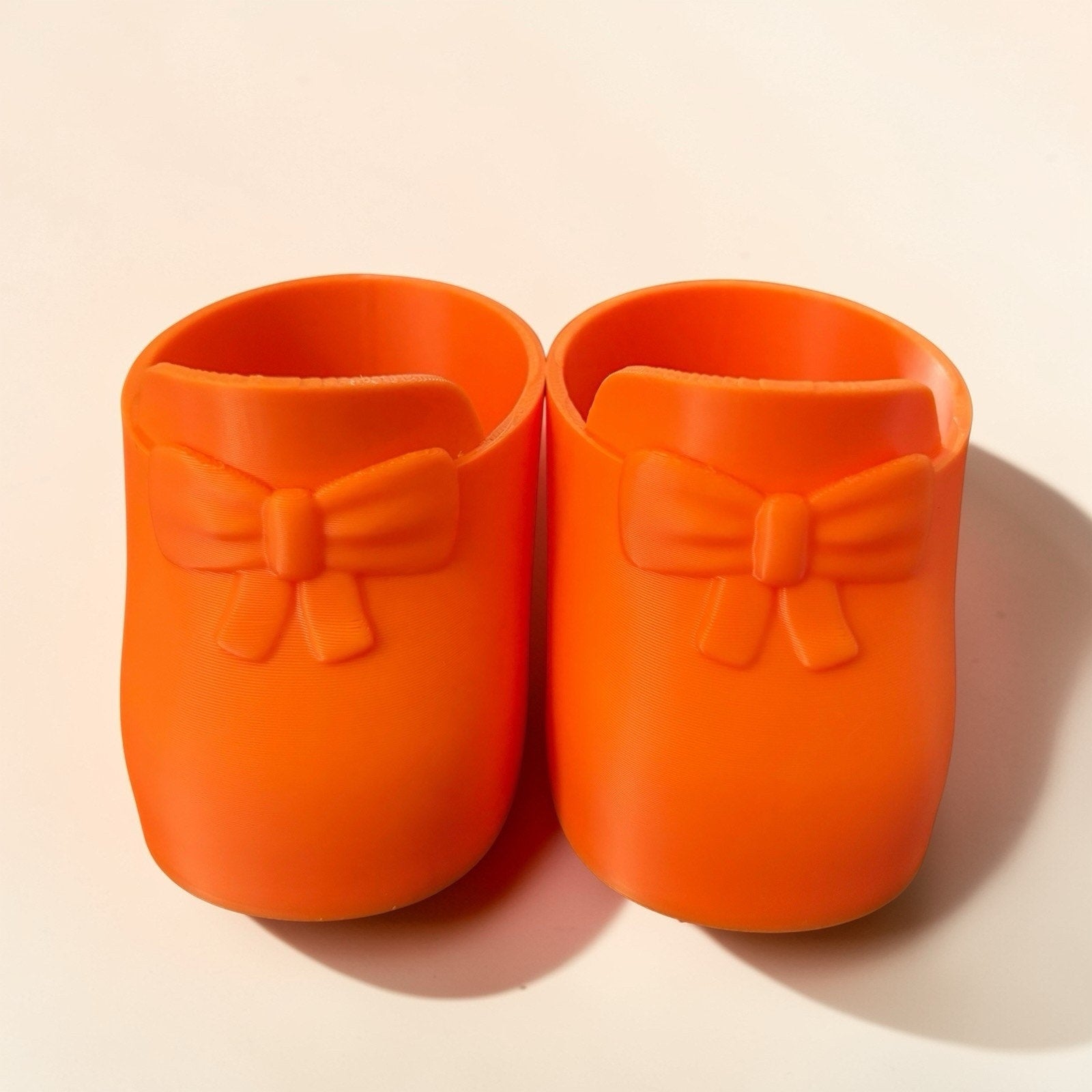 Replacement Shoes For 16” Cabbage Patch Kid 3D Printed Bow Loafers Orange