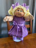 1980s Cabbage Patch Kid Purple Dress