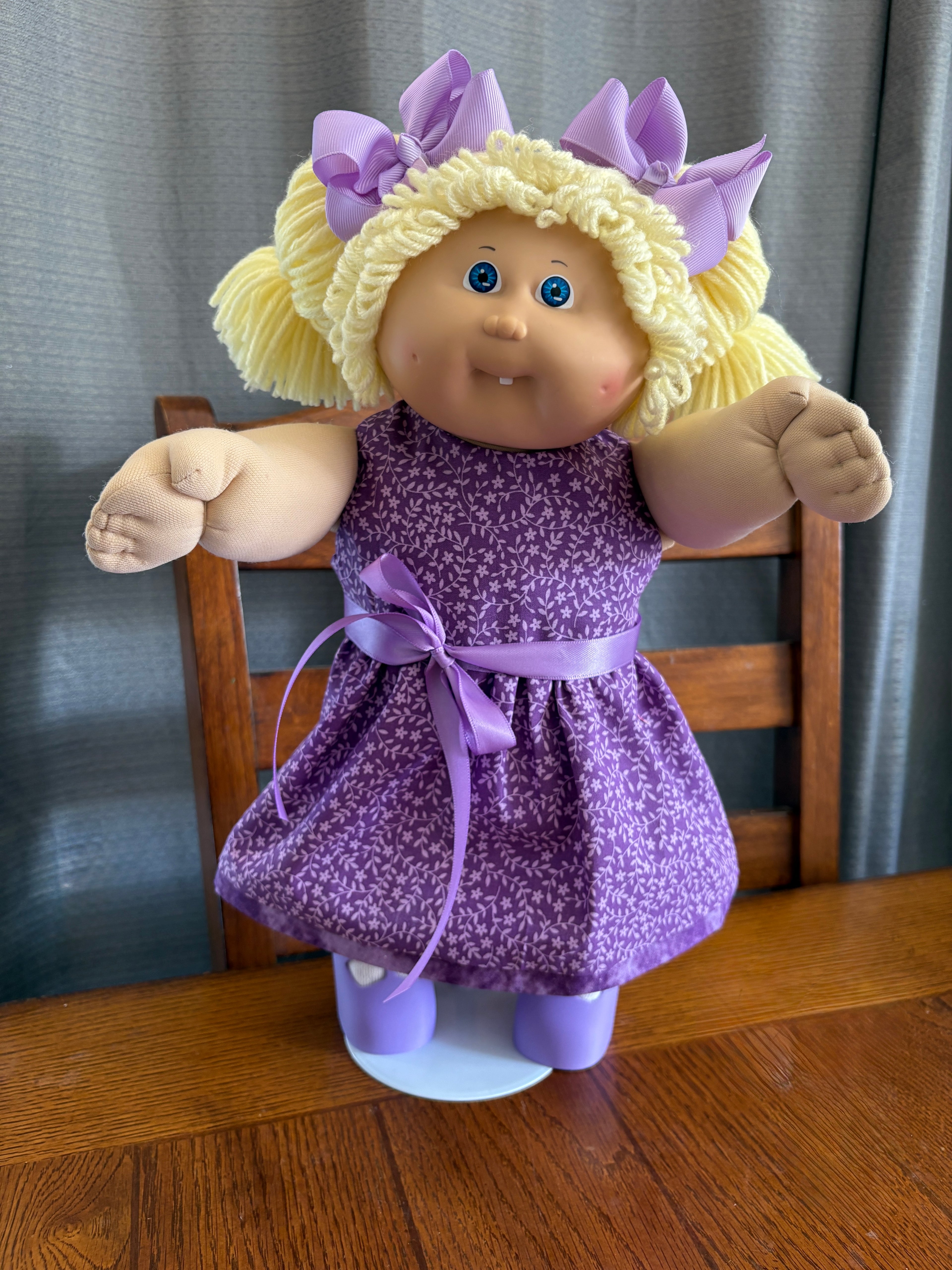 1980s Cabbage Patch Kid Purple Dress