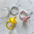Replacement Pacifier Cabbage Patch 3D Print Set 3 Translucent Pink Yellow White