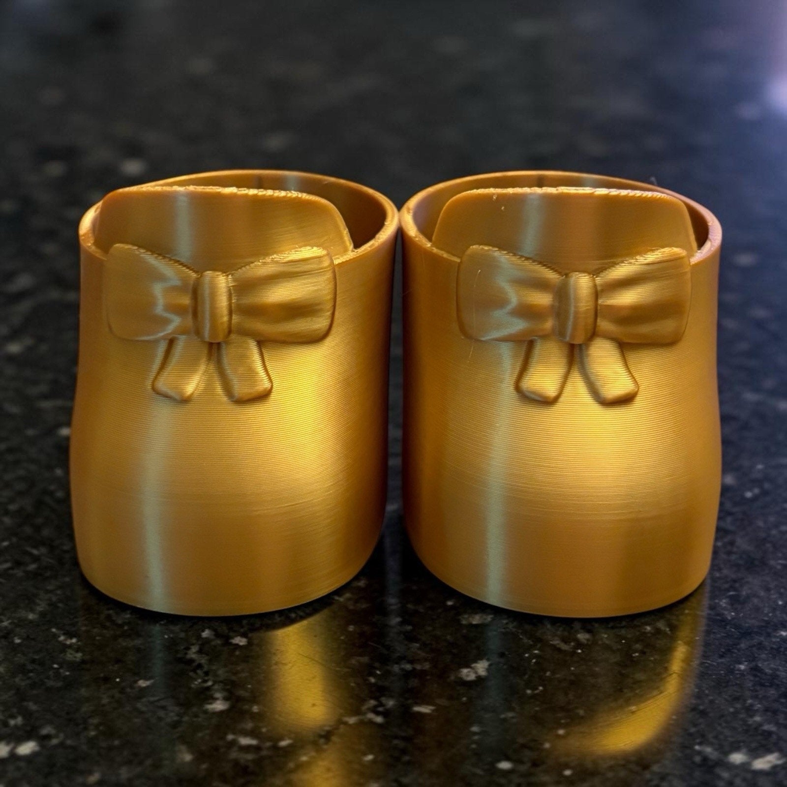 Replacement Shoes 16” Cabbage Patch Kid 3D Printed Bow Loafers Metallic Gold