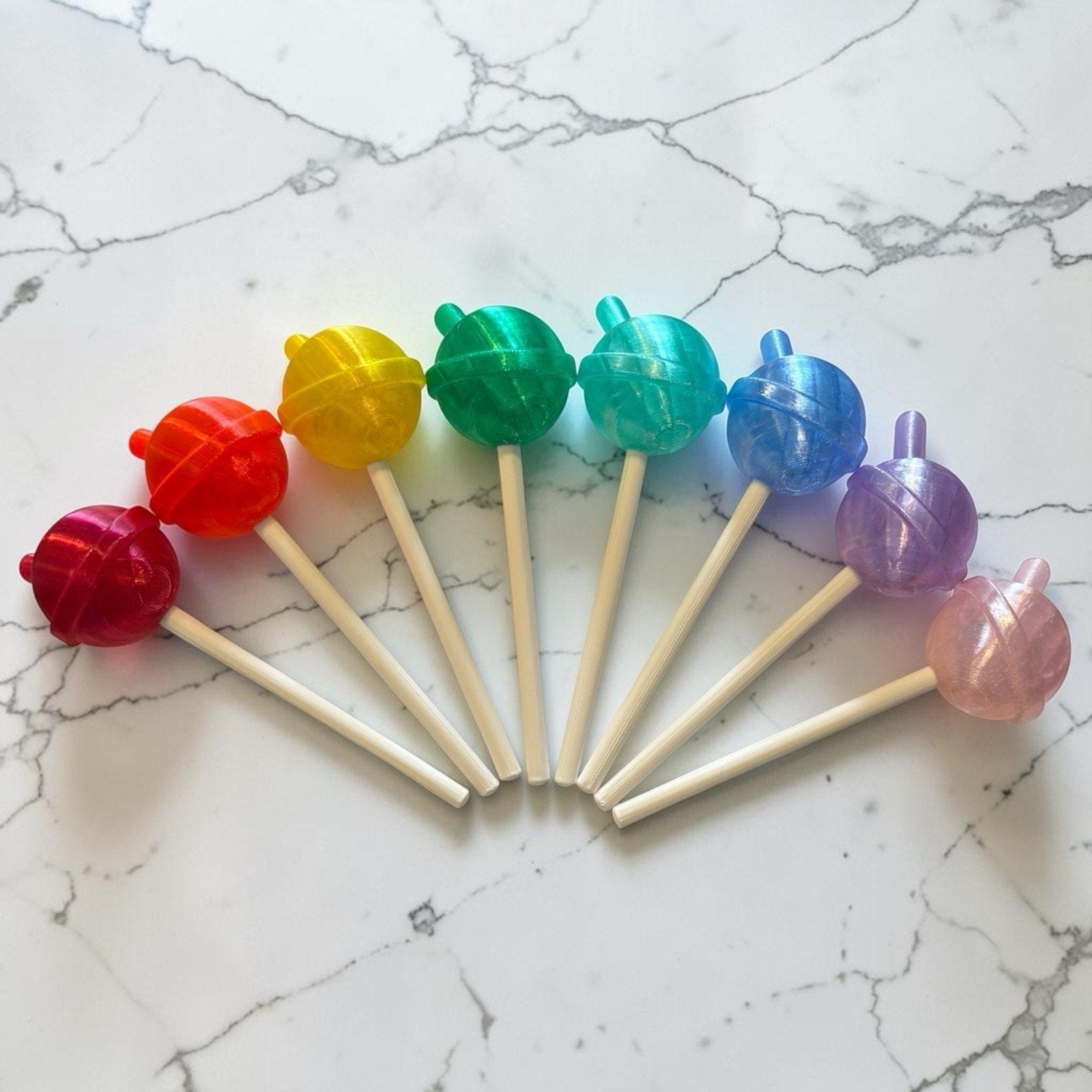 8 Lollipop Sucker For Cabbage Patch Kid Pacifier Mouth Dolls 3D Printed Rainbow