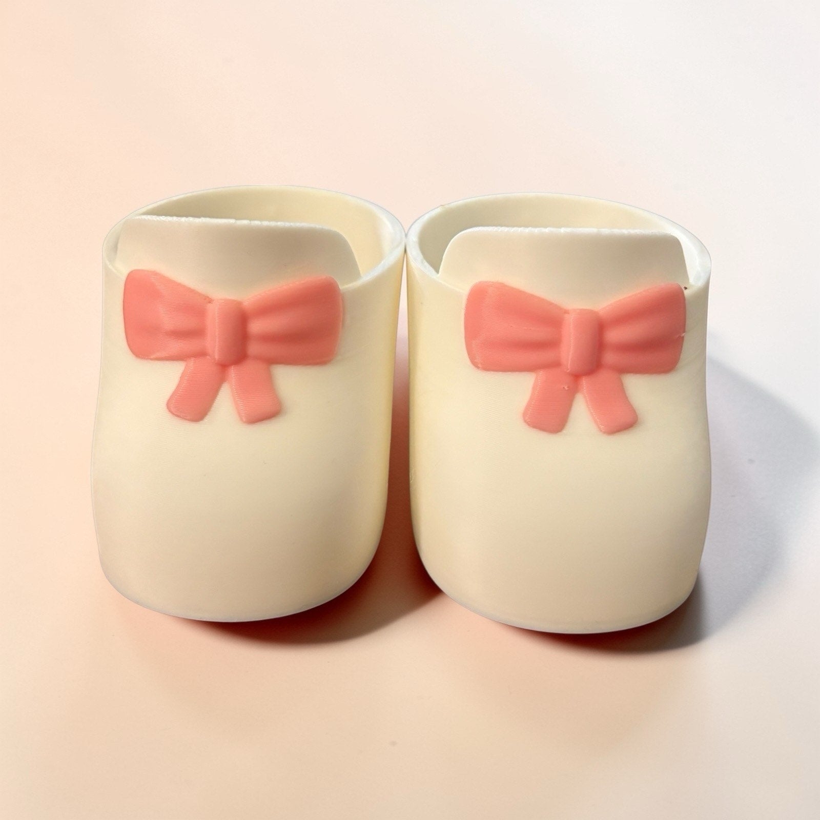 Replacement Shoes For 16” Cabbage Patch Kid 3D Printed Bow Loafers Pink White