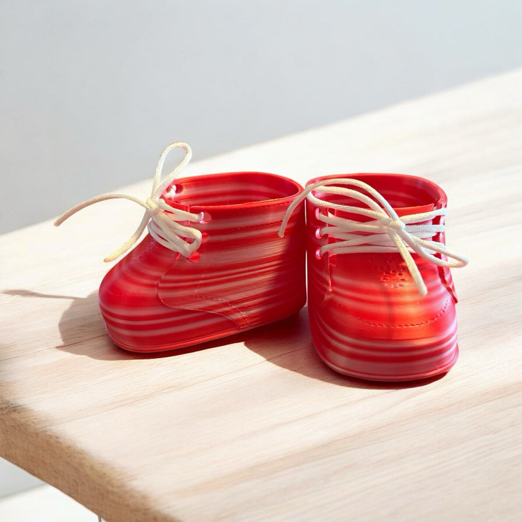 Replacement Shoes For 16” Cabbage Patch 3D Printed - Red Ribbon Candy Lace Ups