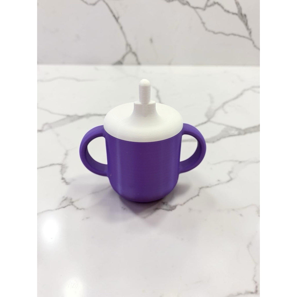 Cabbage Patch Kid Sippy Cup 3D Printed For Pacifier Mouth Dolls Purple White Top