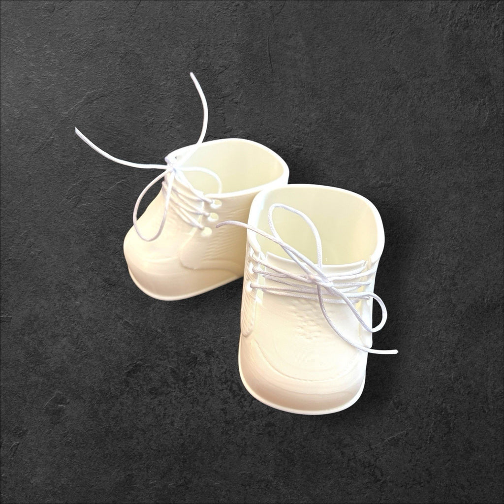 Flexible Replacement Shoes 3D Printed For Cabbage Patch Kids White Lace Ups