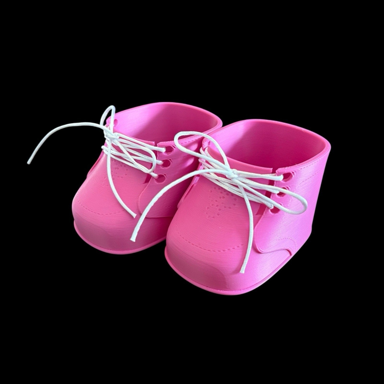 Flexible Replacement Shoes 3D Printed For Cabbage Patch Kids Pink Lace Ups