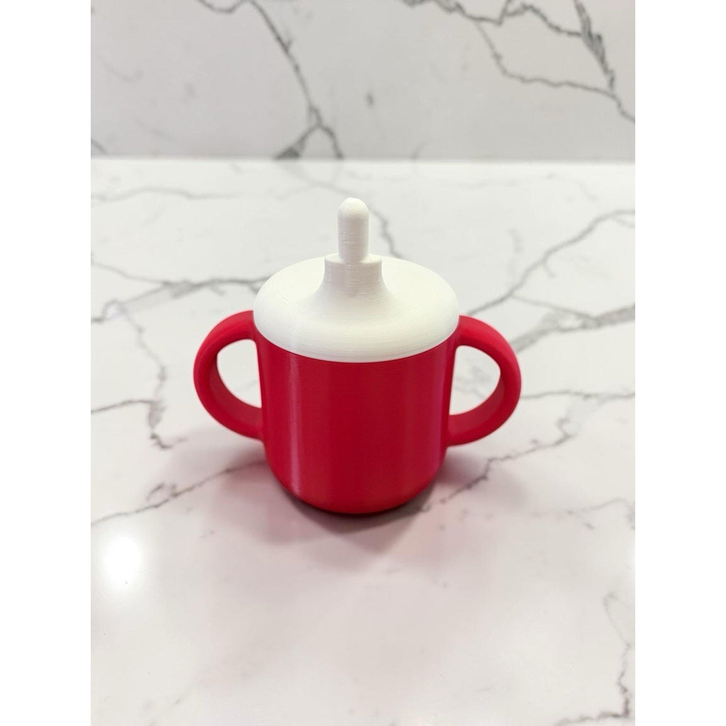 Cabbage Patch Kid Sippy Cup 3D Printed For Pacifier Mouth Dolls Red White Tops