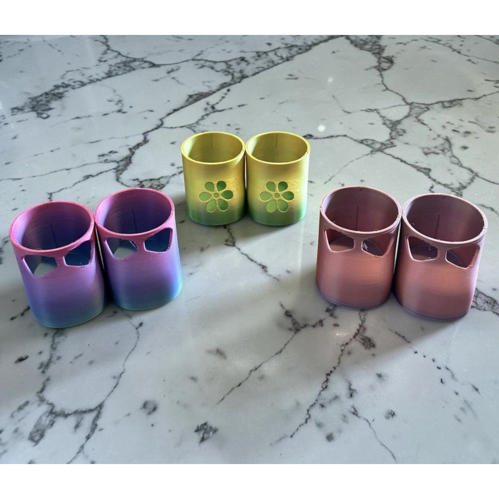 Shoes For 16” Cabbage Patch Kid 3D Printed Metallic Ombre Flower Mary Janes Set