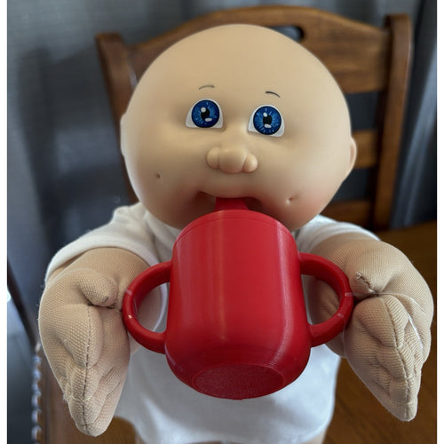 Cabbage Patch Kid Sippy Cup 3D Printed For Pacifier Mouth Dolls Pink Blue Purple