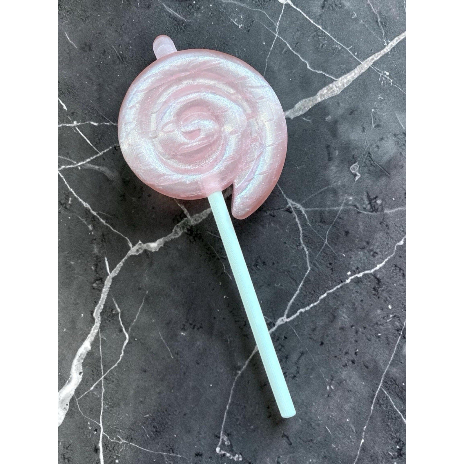 Big Swirl Lollipop For Cabbage Patch Kid Pacifier Mouth Dolls 3D Printed Pink