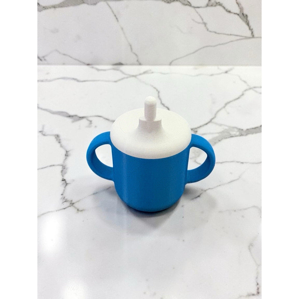 Cabbage Patch Kid Sippy Cup 3D Printed For Pacifier Mouth Dolls Blue White Top