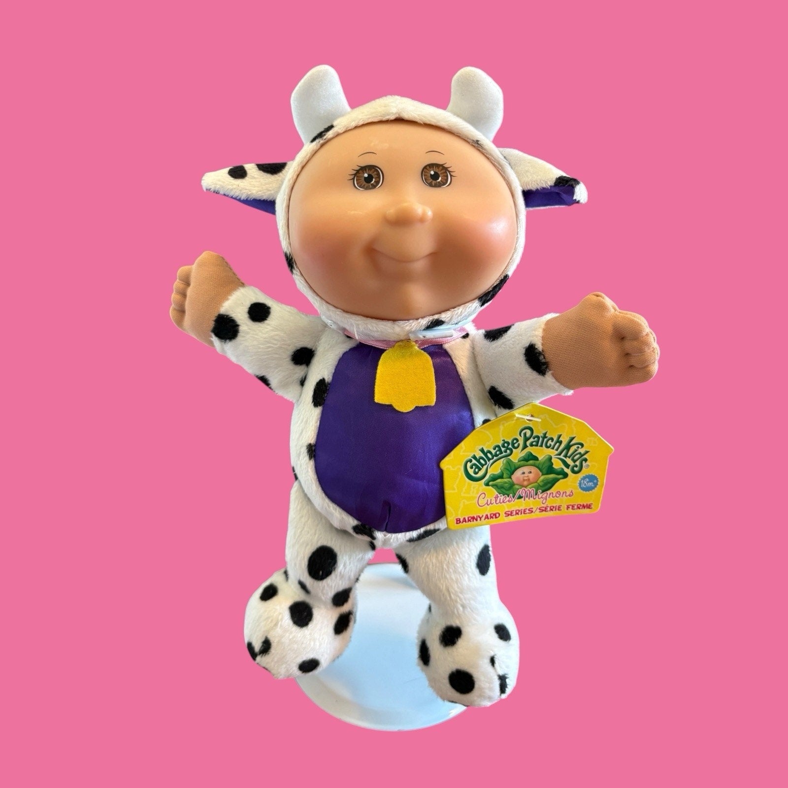 Cabbage Patch Kid Cutie Animal Doll - Purple Cow Barnyard Series Farm Cute New