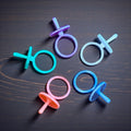 Replacement Pacifier For Cabbage Patch Kid Set Of 5 Teal Pink Blue Purple White