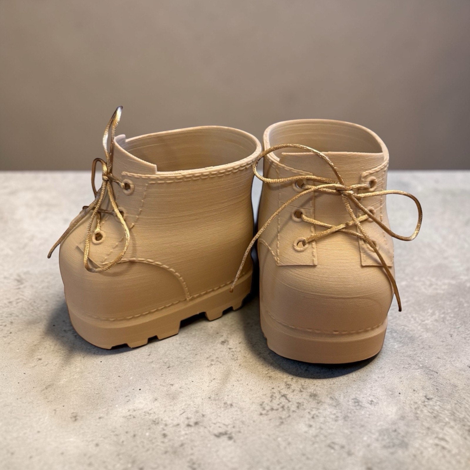 Shoes For 16” Cabbage Patch Kid 3D Printed - Chunky Tan High Hi Top Boots