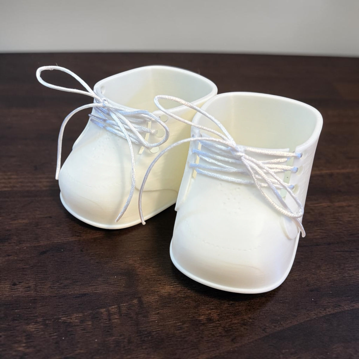 White 3D printed lace-up replacement shoes for 16 inch Cabbage Patch Kids
